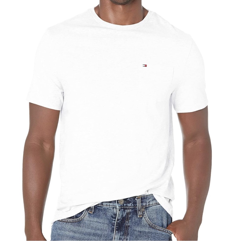 Tommy Hilfiger Men's Essential Short Sleeve Cotton Crewneck Pocket T-Shirt